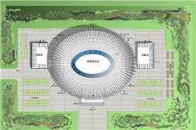 宝坻体育馆总平面图-正能量科技无电照明 宝坻体育馆总平面图-正能量科技无电照明