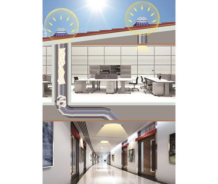 系统原理图-导光管采光系统 系统原理图-导光管采光系统